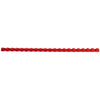 GBC 4028213 - Canutillo plástico DIN A4 21 anillas 6 mm (caja 100) color rojo